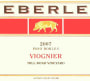 Eberle Mill Road Vineyard Viognier 2007  Front Label