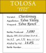 Tolosa Winery 1772 Ranch Chardonnay 2007  Front Label