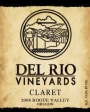 Del Rio Vineyards Claret 2008 Front Label