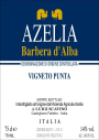 Azelia Barbera d'Alba Vigneto Punta 2012 Front Label