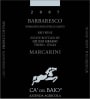 Ca' del Baio Barbaresco Marcarini 2007 Front Label