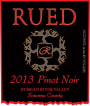 Rued Winery Pinot Noir 2013 Front Label