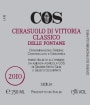 COS delle Fontane Cerasuolo di Vittoria 2010 Front Label