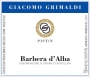 Giacomo Grimaldi Barbera d'Alba Pistin 2014 Front Label