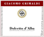 Giacomo Grimaldi Dolcetto d'Alba 2012 Front Label