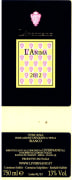 Livernano Toscana L'Anima Bianco 2012 Front Label