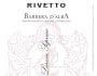 Rivetto Lirano Soprano Barbera D'Asti 2009 Front Label