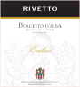 Rivetto Ercolino Dolcetto d'Alba 2015 Front Label