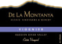 De La Montanya Winery Estate Vineyard Viognier 2016  Front Label