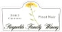 Reynolds Family Winery Los Carneros Pinot Noir 2002  Front Label