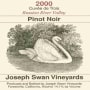 Joseph Swan Cuvee de Trois Pinot Noir 2000 Front Label