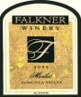 Falkner Winery Merlot 2004 Front Label