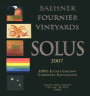 Baehner Fournier Vineyards Solus Cabernet Sauvignon 2007 Front Label