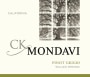 CK Mondavi Willow Springs Pinot Grigio 2016 Front Label