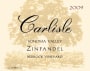Carlisle Bedrock Vineyard Zinfandel 2009 Front Label