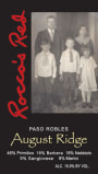August Ridge Rocco Red 2013 Front Label