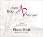 Agate Ridge Vineyard Pinot Noir 2007 Front Label