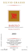 Silvio Grasso Barolo Vigna Plicott 2003 Front Label