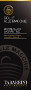 Tabarrini Colle alle Macchie Montefalco Sagrantino 2005 Front Label