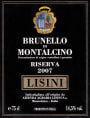 Lisini Brunello di Montalcino Riserva 2007 Front Label