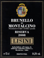 Lisini Brunello di Montalcino Riserva 2008 Front Label