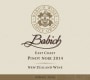 Babich East Coast Pinot Noir 2014 Front Label