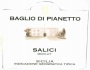 Baglio di Pianetto Salici Merlot 2006 Front Label