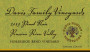 Davis Family Vineyards Horseshoe Bend Vineyard Pinot Noir 2013 Front Label
