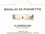 Baglio di Pianetto Carduni Petit Verdot 2007 Front Label