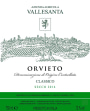 Barberani Orvieto Classico Vallesanta Secco 2014 Front Label