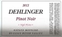 Dehlinger High Plains Pinot Noir 2012 Front Label