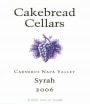 Cakebread Syrah 2006 Front Label