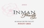 Inman Family Pinot Gris 2002  Front Label