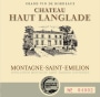 Chateau Haut Langlade Montagne-Saint-Emilion 2015 Front Label