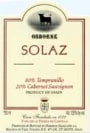 Osborne Solaz 2001 Front Label