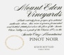 Mount Eden Vineyards Pinot Noir 2012 Front Label