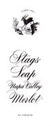 Stags' Leap Winery Merlot 2001 Front Label