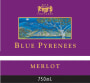 Blue Pyrenees Merlot 2013 Front Label