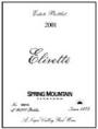 Spring Mountain Vineyard Elivette (375ML half-bottle) 2001 Front Label