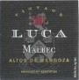 Luca Malbec 2001 Front Label
