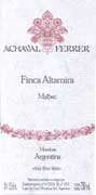 Achaval Ferrer Finca Altamira Malbec 2001 Front Label