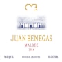 Bodega Benegas Juan Benegas Malbec 2014 Front Label