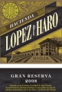 Hacienda Lopez de Haro Rioja Gran Reserva 2008 Front Label