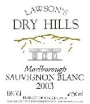 Lawson's Dry Hills Sauvignon Blanc 2002 Front Label