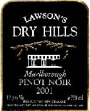 Lawson's Dry Hills Pinot Noir 2001 Front Label