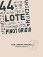 Bodega Cuarto Dominio Lote 44 Pinot Grigio 2012 Front Label