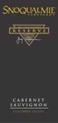 Snoqualmie Reserve Cabernet Sauvignon 2001 Front Label