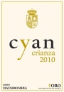 Bodega Cyan Crianza 2010 Front Label