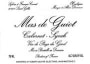 Mas de Guiot Cabernet/Syrah 2002 Front Label