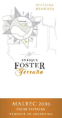 Enrique Foster Terruno Vistalba Malbec 2006 Front Label
